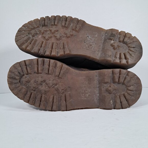 VTG Dr Martens 1460 Boots UK 7, US Men 8 Women 9 Made in England Air Wair Brown - Picture 10 of 16